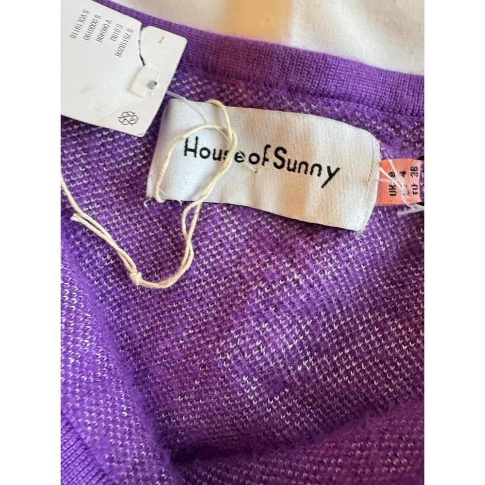 House of Sunny "Butterfly" Knit Skirt – Purple Fuzzy EcoVero / NWT Size S - Picture 5 of 6